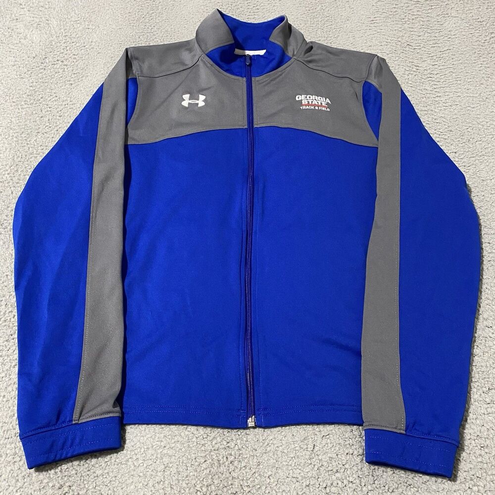 Georgia State Panthers Track & Field Jacket Under Armour Mens Medium Blue Zip